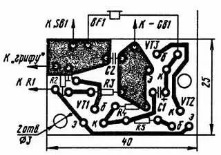 Рис 40 Печатная плата и расположение деталей простого ЭМИ Конструкция ЭМИ - фото 42