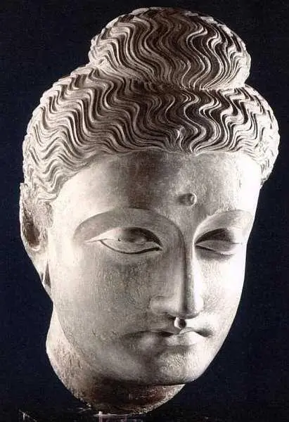 Голова Будды из Гандхары Северная Индия Ill век н э Шифер Высота 381 Эта - фото 69