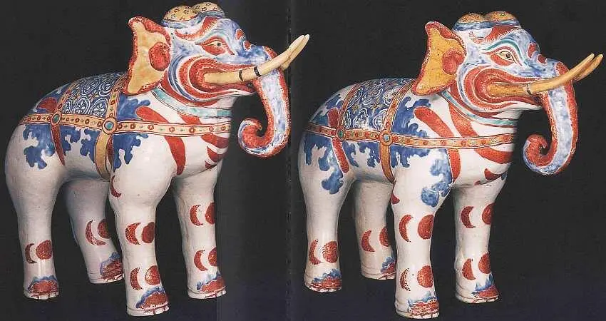 Фигурки слонов Япония Стиль какиэмон 16501699 Фарфор эмаль 355x44x145 - фото 73