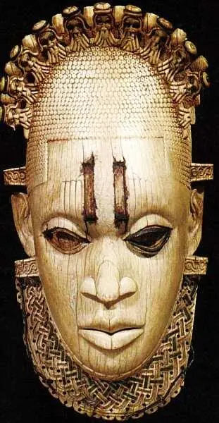 Декоративная маска Культура Бенина XVI век Слоновая кость Высота 245 - фото 82
