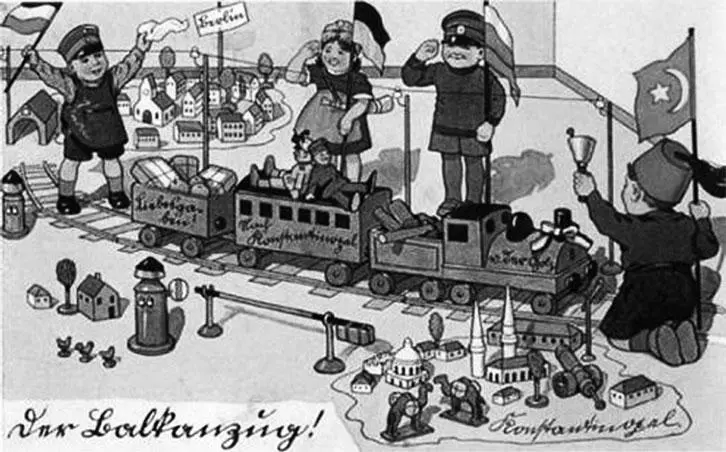 Турецкая открытка 1914 г Обложка журнала Lustige Blätter 1914 9 Обложка - фото 87