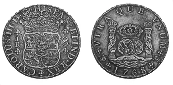 Пиастр испанского короля Карла III 1768 г Пиастр распространенное - фото 74