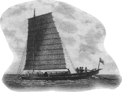 Кацусика Хокусай Японская джонка Ксилография Начало XIX в - фото 203