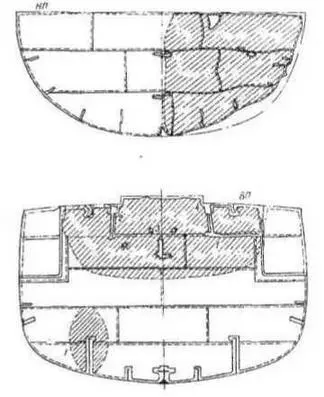 Эскадренный миноносец Хантер 1937г Схема повреждений переборок после - фото 27