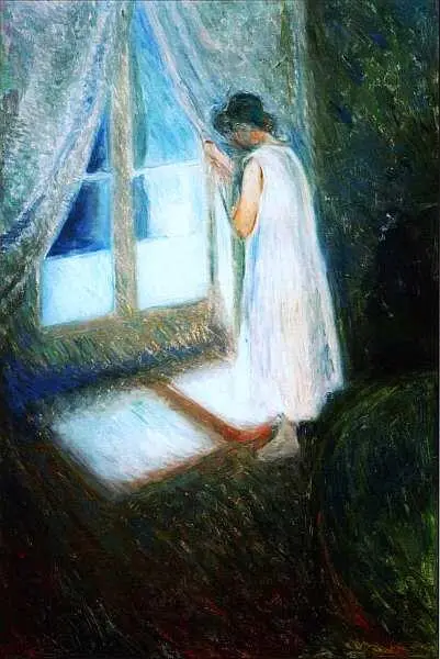 Эдвард Мунк 18631944 Девушка у окна 1893 Холст масло 965x654 Эдвард - фото 59