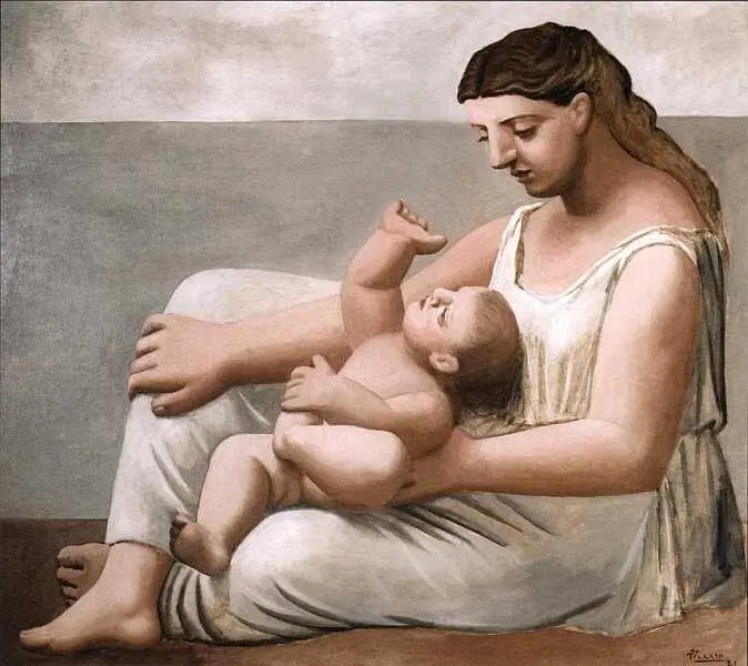 Пабло Пикассо 18811973 Мать и дитя 1921 Холст масло 1429x1727 Пикассо - фото 62