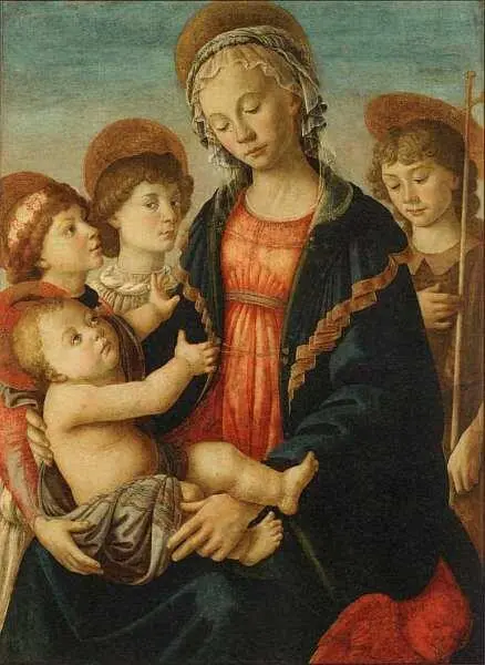 Сандро Боттичелли 14451510 Мадонна с Младенцем святым Иоанном Крестителем и - фото 35