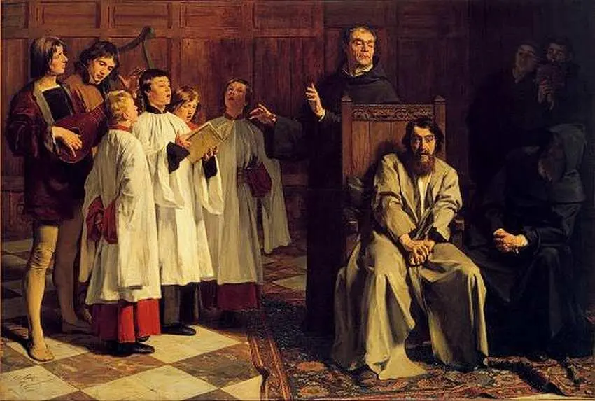 Эмиль Ваутерс 18461933 Художник Гуго ван дер Гус в монастыре Рооде Безумие - фото 71