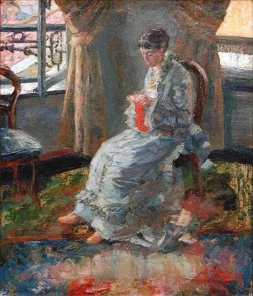 Джеймс Энсор 18601949 Дама в голубом 1881 Холст масло 685x585 Джеймс - фото 72