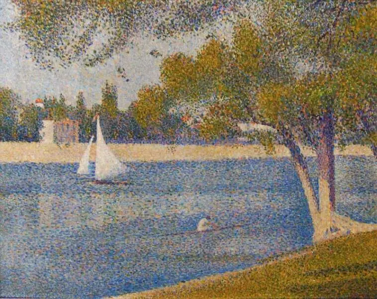 Жорж Сёра 18591891 Сена у острова ГрандЖатт 1888 Холст масло 65x82 - фото 74