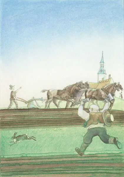 Под столом у ног Маленького Клауса лежал мешок с лошадиной шкурой той самой - фото 4