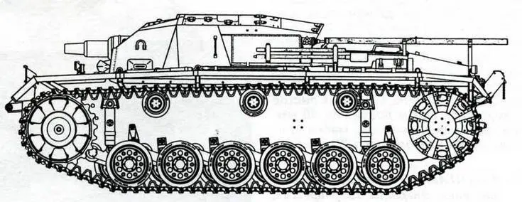 StuG III AusfE В 1937 году на шасси танков PzNI AusfB было изготовлено пять - фото 7