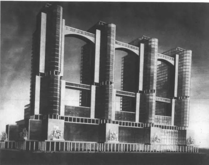 Проект здания Наркомтяжпрома на Красной площади 1934 В и А Веснины С О - фото 43