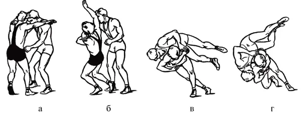 Рис 11Бросок через туловище проворотом При захватах на средней дистанции для - фото 16