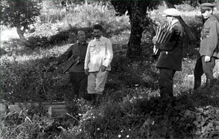 Берия и Сталин на государственной даче 1933 Лаврентий Берия Иосиф Сталин - фото 31