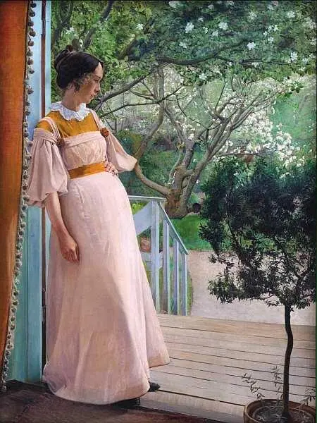 Лауриц Андерсен Ринг У французского окна Жена художника 1897 Йенс Юэль - фото 50