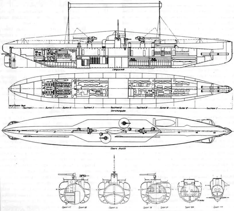 U 151157 UKreuzer Подводный крейсер U146 на стапеле осенью 1918 г - фото 3