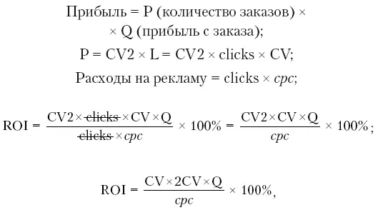 где Q средняя прибыль с одного заказа без вычета расходов на рекламу Если ROI - фото 31