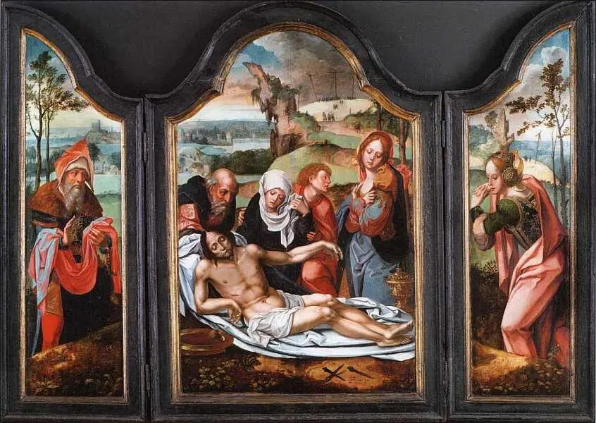 Питер Кук ван Альст 15021550 Оплакивание Триптих Первая половина XVI века - фото 12