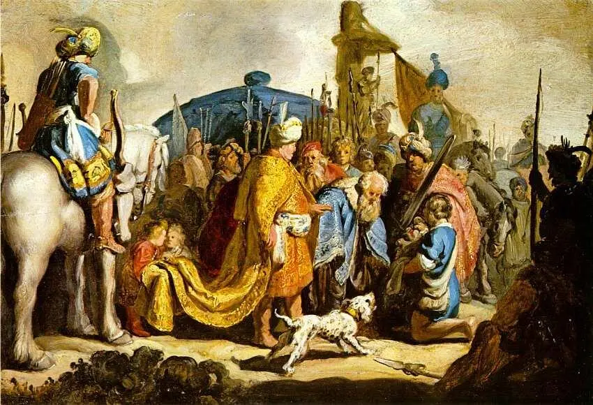 Рембрандт Харменс ван Рейн 16061669 Давид подносящий царю Саулу голову - фото 29