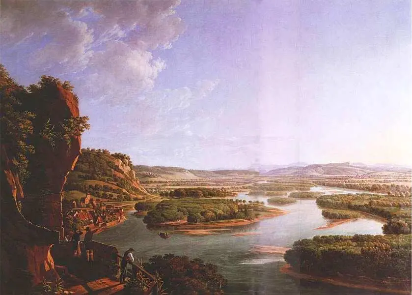 Питер Бирман 17581844 Вид на Базель от скалы Иштайнер со стороны Рейна 1819 - фото 39