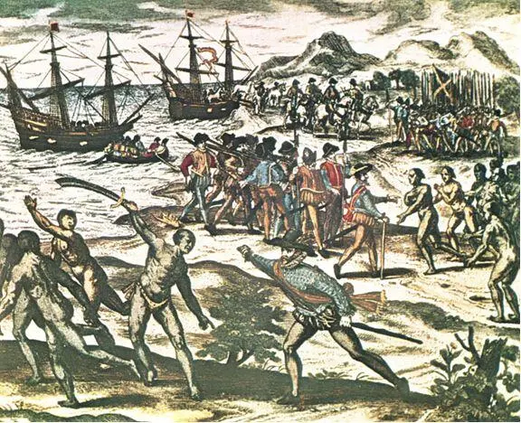1 Высадка испанцев на полуострове Юкатан борьба и торговля с индейцами - фото 43