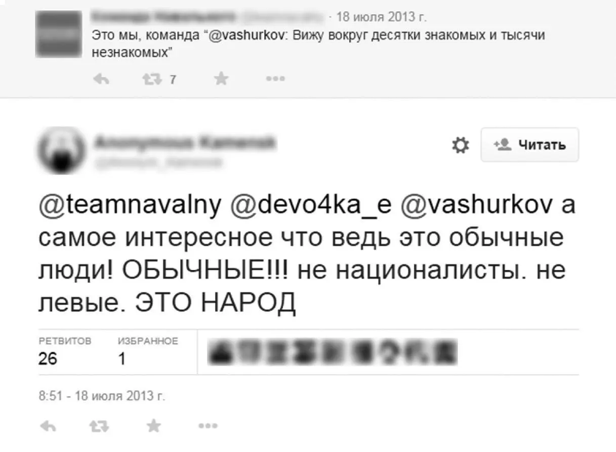 Рис 28 Твиттеркоммуникация по поводу Народного схода 18 июля 2013 г 352 - фото 28