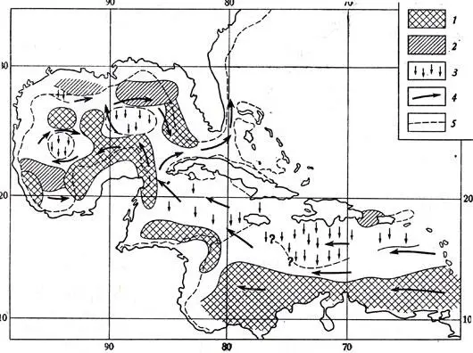 Рис 10 Высокопродуктивные районы в Мексиканском заливе и Карибском море - фото 18