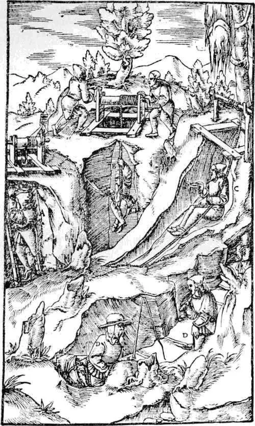 Горный промысел в XVI в Из Горной книги Агриколы 1556 г Различные системы - фото 14