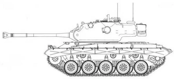 Т42 Средний танк М47 раннего выпуска во время испытаний в ФортНоксе На - фото 22