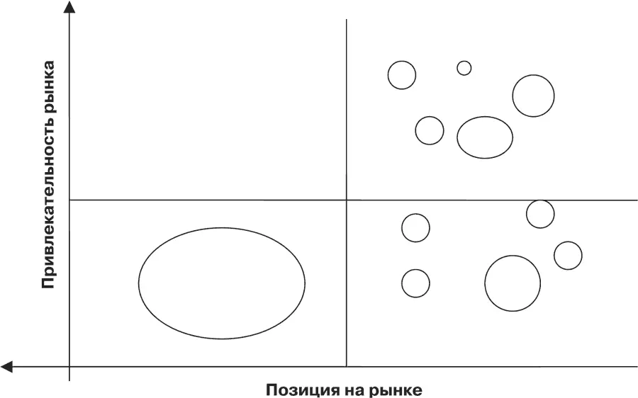 Рис 22 Пример исходной Бостонской матрицы Далее готовятся проекты решений - фото 13