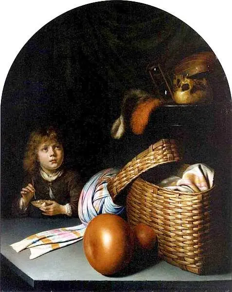 Герард Дау 16131675 Натюрморт с мальчиком пускающим мыльные пузыри Около - фото 29