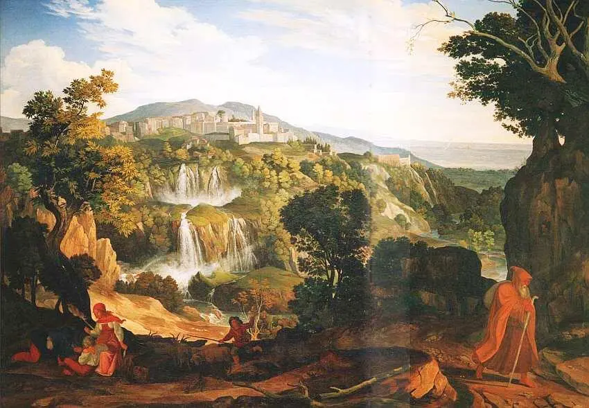 Карл Филипп Фор 17951818 Водопад в Тиволи 1817 Холст масло 74x105 Карл - фото 57