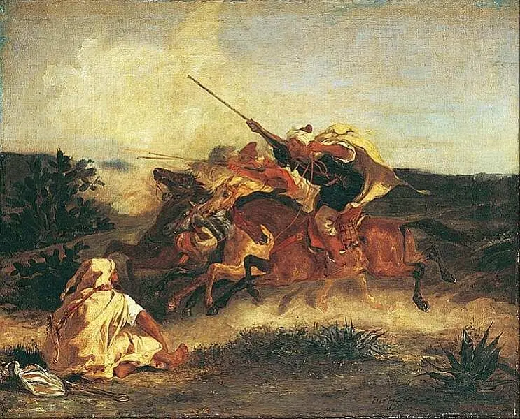 Эжен Делакруа 17981863 Арабская фантазия 1833 Холст масло 60x75 В 1832 - фото 58