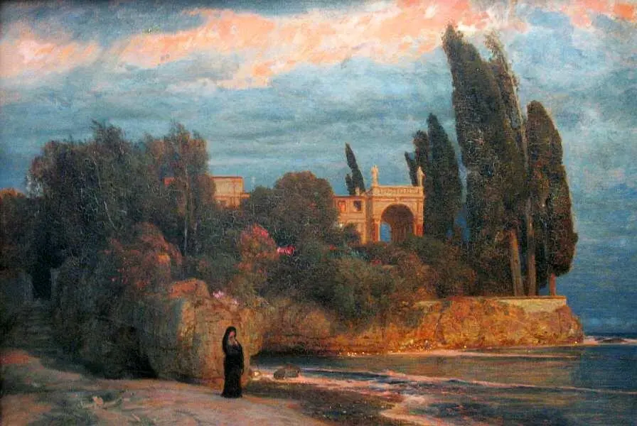Арнольд Бёклин 18271901 Вилла на берегу моря 18711874 Холст масло - фото 64