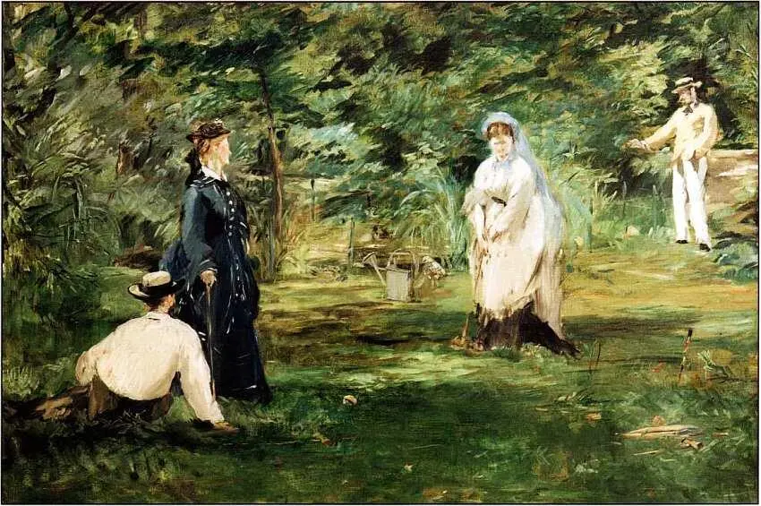 Эдуард Мане 18321883 Крокет 1873 Холст масло 73x106 Игра изображенная - фото 66