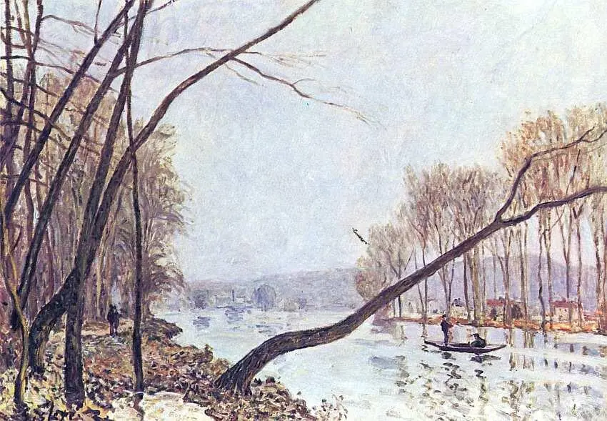 Альфред Сислей 18391899 Берег Сены утром 1876 Холст масло 465x654 - фото 69