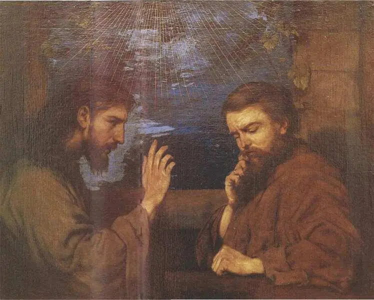 Ханс Тома 18381924 Христос и Никодим 1878 Холст масло 68x86 Ханс Тома - фото 70