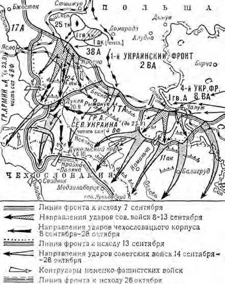 Рис 30 КарпатскоДуклинская фронтовая наступательная операция 8 сентября - фото 60