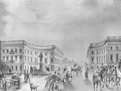 Вид бульвара в Одессе С литографии Гордынского 1830е годы В Одессе - фото 48