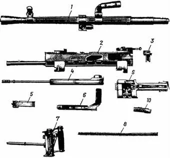 Рис 2Основные части тела пулемета 1 ствол 2 ствольная коробка с - фото 5