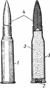 Рис 39762мм боевой патрон 1 гильза 2 пуля 3 пороховой заряд 4 - фото 52