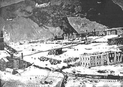 3 марта 1943 г Панорама Ржева Фрагмент диорамы в Ржевском музее Снимок 1993 - фото 52