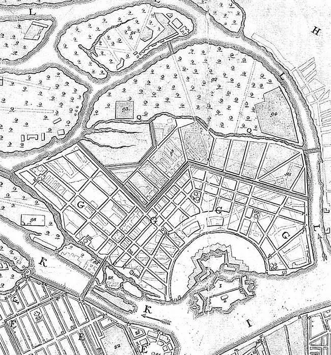 План Петербургской части 1776 г В 1762 г население окраин ещё нередко жило - фото 18