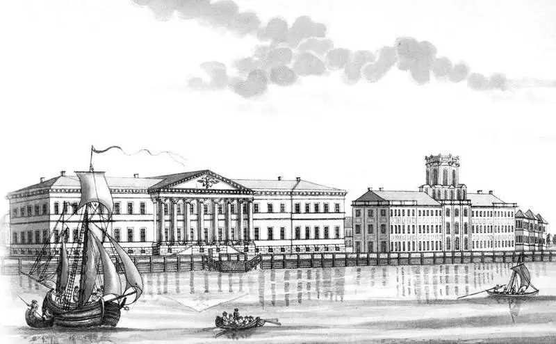 Ф Дюрфельт Академия наук со стороны Невы 1792 г Гравюра Т Малтона по - фото 27