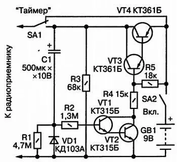 Рис 29 Принципиальная схема простого таймера В исходном состоянии - фото 30