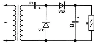 Рис 38 Схема однополупериодного удвоения напряжения В течение первого - фото 37