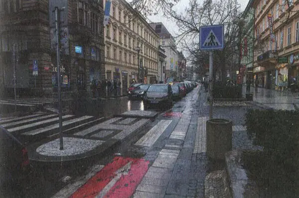 Рис 44 Эта велодорожка отделена от проезжей части парковкой Прага Чехия - фото 28