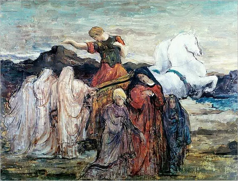 Гюстав Моро 18261898 Фаэтон и три женщины Без даты Холст масло 33x41 - фото 51