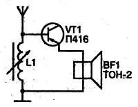 Рис 20 Схема приемника на одном транзисторе Она состоит из катушки - фото 21